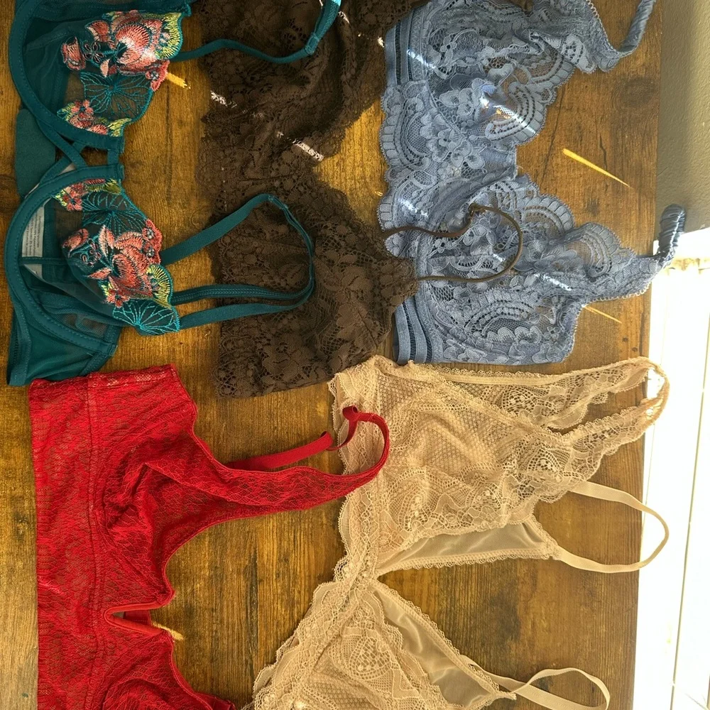 Free People Bralette Bundle - Adella & Intimately Lace Lot of 5